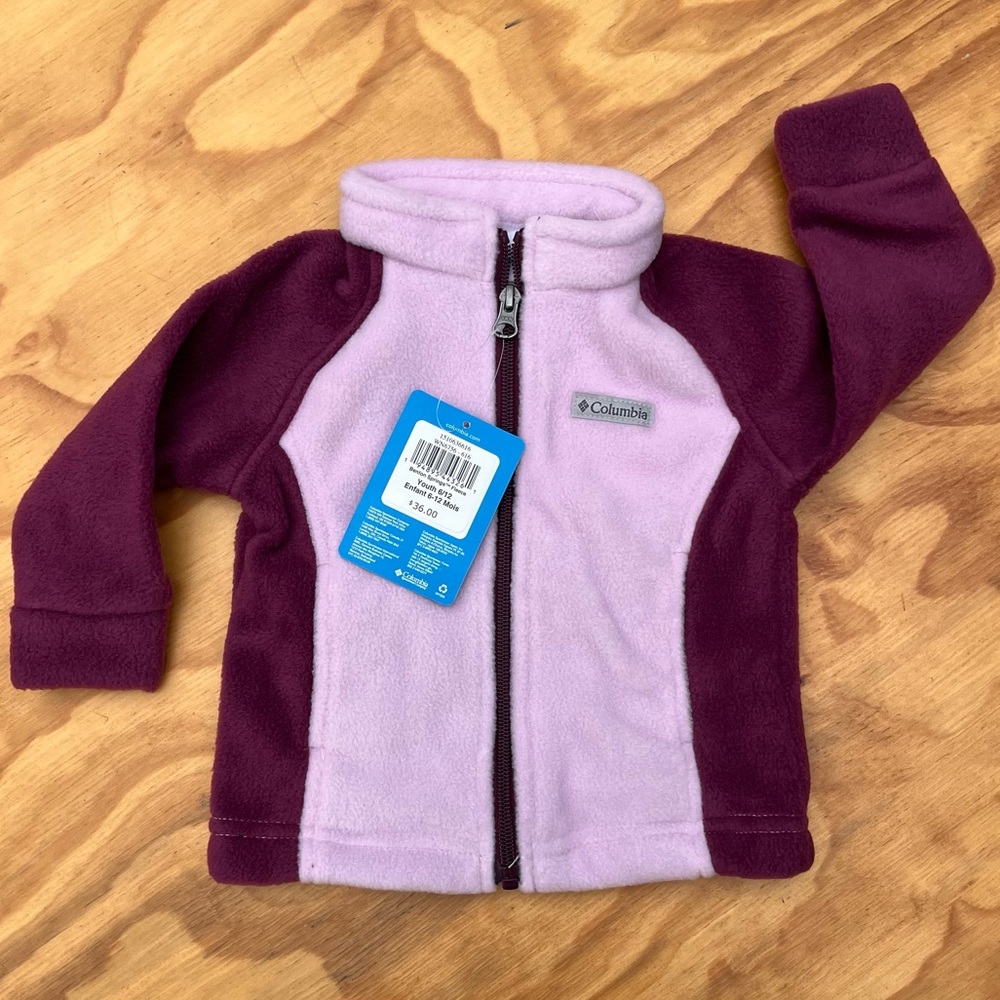 NWT Benton Springs Columbia Zip Up Fleece Jacket, 6-12 months